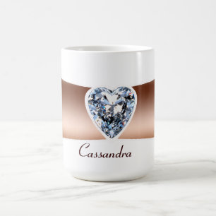Tasse personnalisée par cuivre de diamant