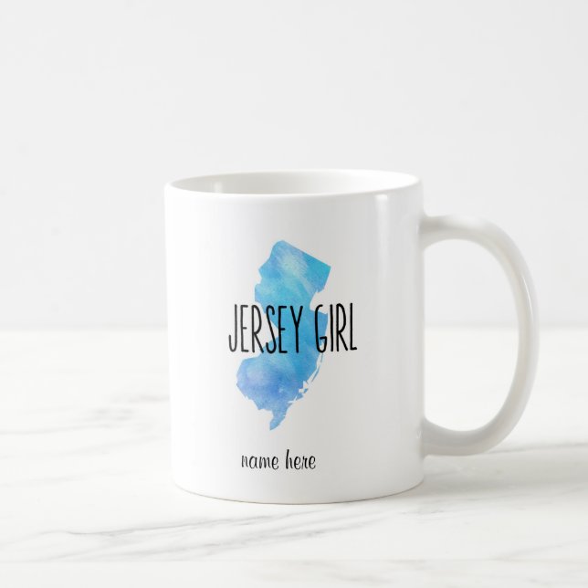 Tasse personnalisée par fille du Jersey (Droite)