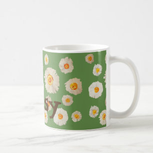 Tasse personnalisée par fleurs de marguerite