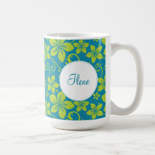 Tasse personnalisée par fleurs tropicales