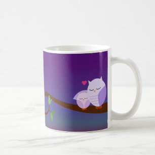 Tasse personnalisée par hiboux somnolents