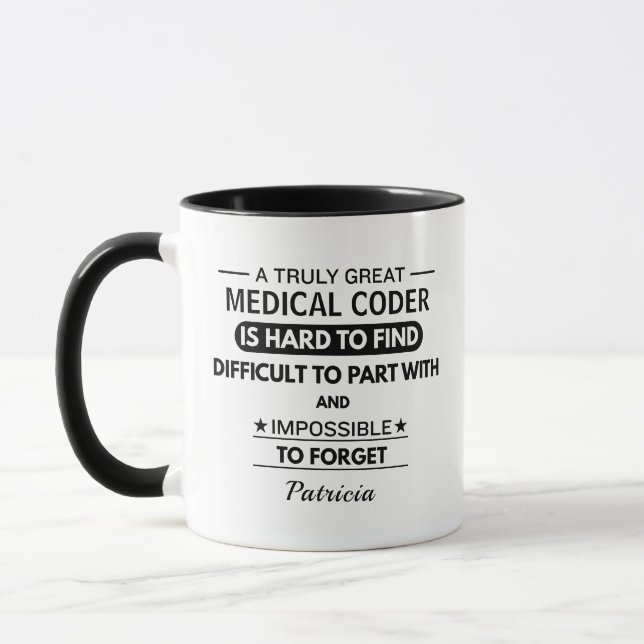 Tasse personnalisée pour codeur médical, cadeau po (Gauche)