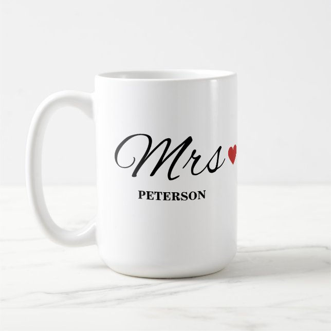 Tasse personnalisée pour couple Mariage Tasse Anni (Gauche)