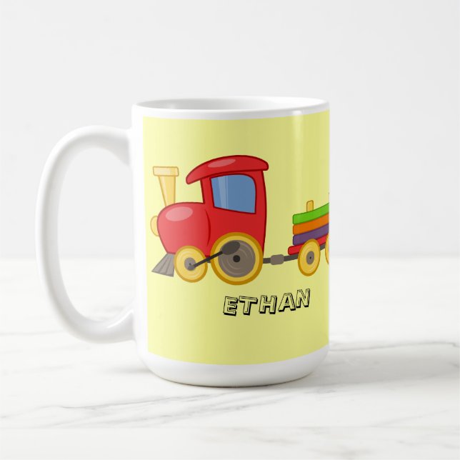 Tasse personnalisée pour enfant en forme de train (Gauche)