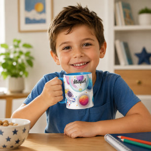 Tasse personnalisée pour enfants avec astronaute e