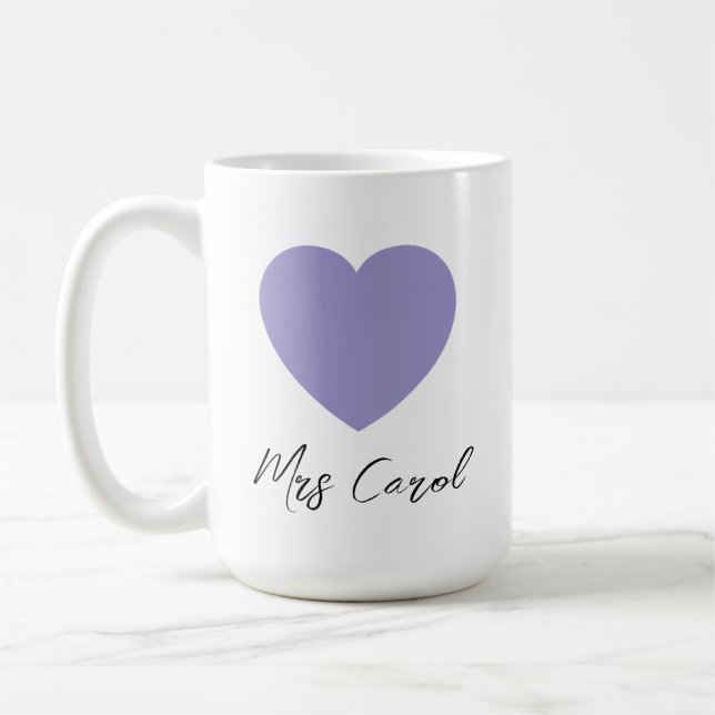 Tasse personnalisée pour enseignant avec nom perso (Gauche)