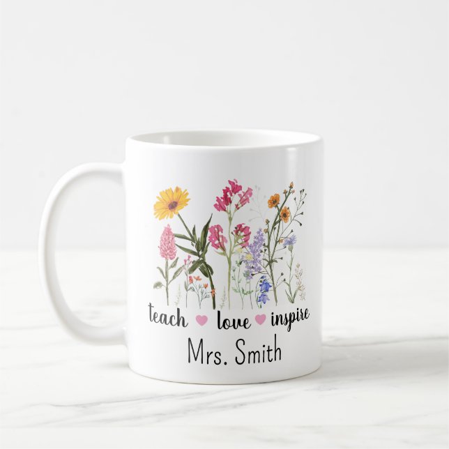 Tasse personnalisée pour enseignant Sublimation .  (Gauche)