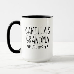 Tasse personnalisée pour grand-mère, Tasse avec no