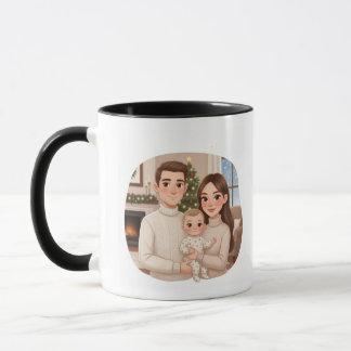 Tasse personnalisée pour le premier Noël de l'enfa