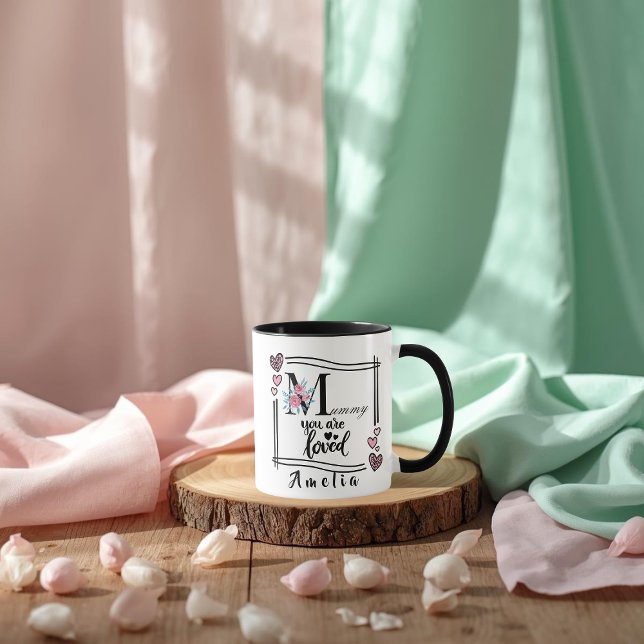 Tasse personnalisée pour maman avec fleurs (Créateur téléchargé)