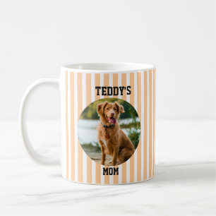 Tasse personnalisée pour maman de chien rayée oran