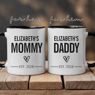 Tasse personnalisée pour maman et papa pour les no