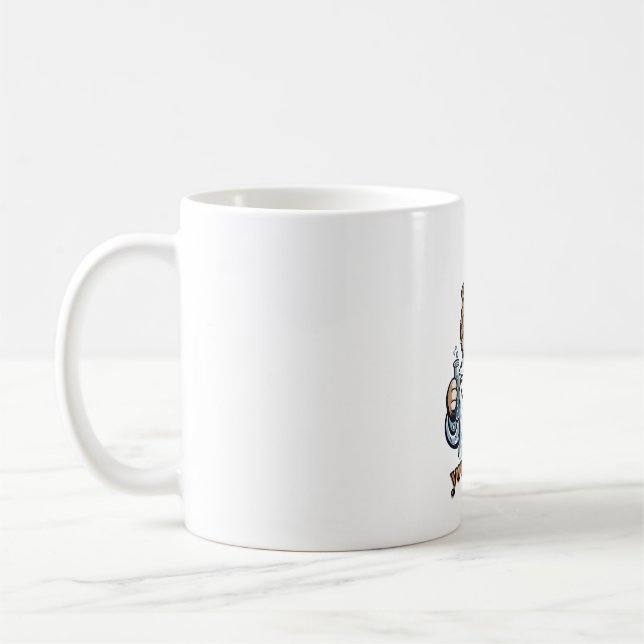 Tasse personnalisée pour scientifique avec chat Sc (Gauche)