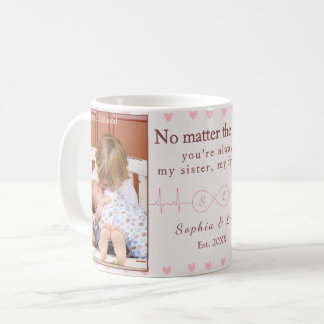 Tasse personnalisée pour sœurs avec photo – Cadeau