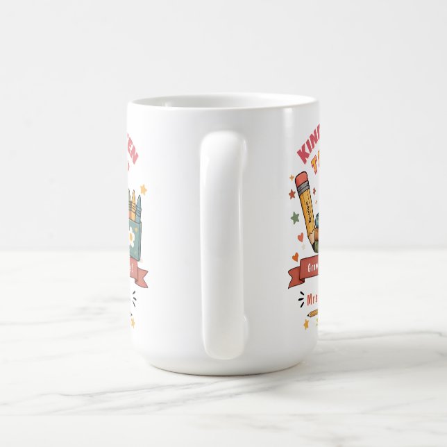 Tasse personnalisée Rétro pour Enseignant de Mater (Poignée)