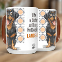 Tasse personnalisée Rottweiler Chien personnalisé 