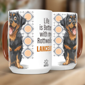 Tasse personnalisée Rottweiler Chien personnalisé 