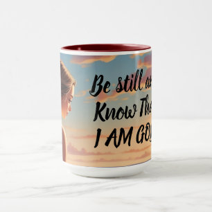 Tasse personnalisée 'Soyez calme et sachez que je