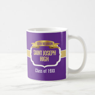 Tasse personnalisée Violet 50e réunion de promotio