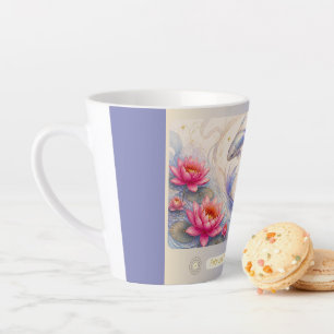 Tasse petit latte Mug Art Nouveau Nénuphar Poisson