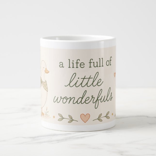 Tasse « Petits Merveilles » Cozy Duck – Esthétique (Devant)