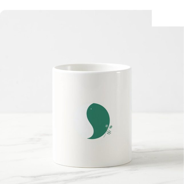 Tasse Phase de Lune de Noël - Blanc & Vert (Créateur téléchargé)