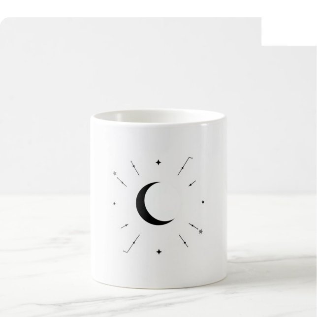 Tasse Phase Lunaire Céleste - Mono & Argent (Créateur téléchargé)