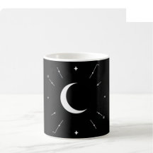 Tasse Phase Lunaire Céleste - Noir & Blanc (Entièr