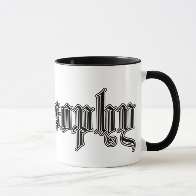 tasse "philosophie " d'étude d'université (Droite)