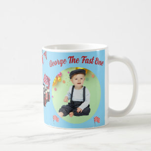 Tasse Photo 1er Anniversaire Voiture de Course Rou