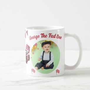 Tasse Photo 1er Anniversaire Voiture de Course Rou