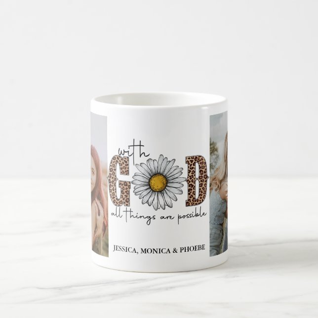 Tasse photo "Avec Dieu, tout est possible" (Centre)