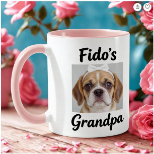 Tasse photo avec visage de chien personnalisé drôl