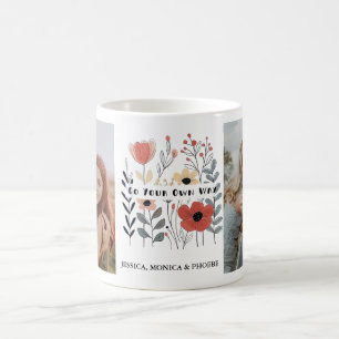 Tasse photo de fleur sauvage "Suivez votre propre