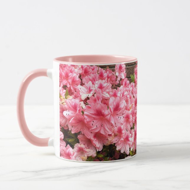 Tasse photo de fleurs roses (Gauche)