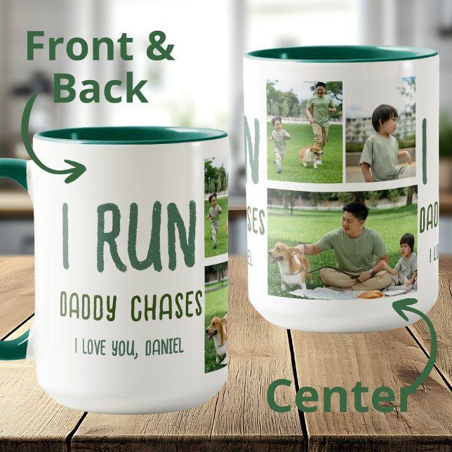 Tasse photo "Je cours, papa me poursuit" (Créateur téléchargé)