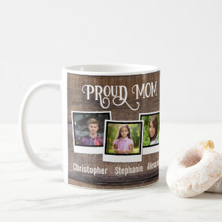 Tasse Photo Maman Fière Maman 3 Enfants Fête des M