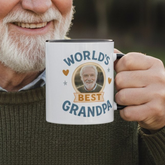 Tasse Photo Meilleur Papy du Monde – Cadeau pour P (Créateur téléchargé)