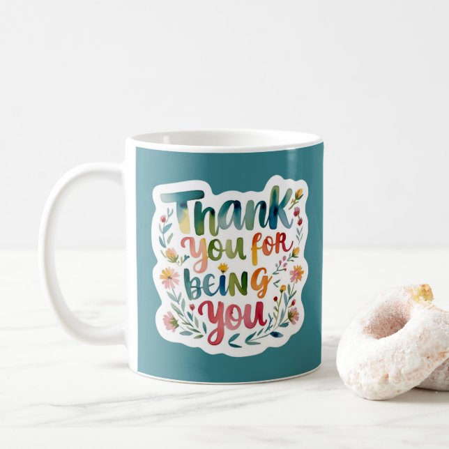Tasse Photo Merci D'être Vous (Avec donut)