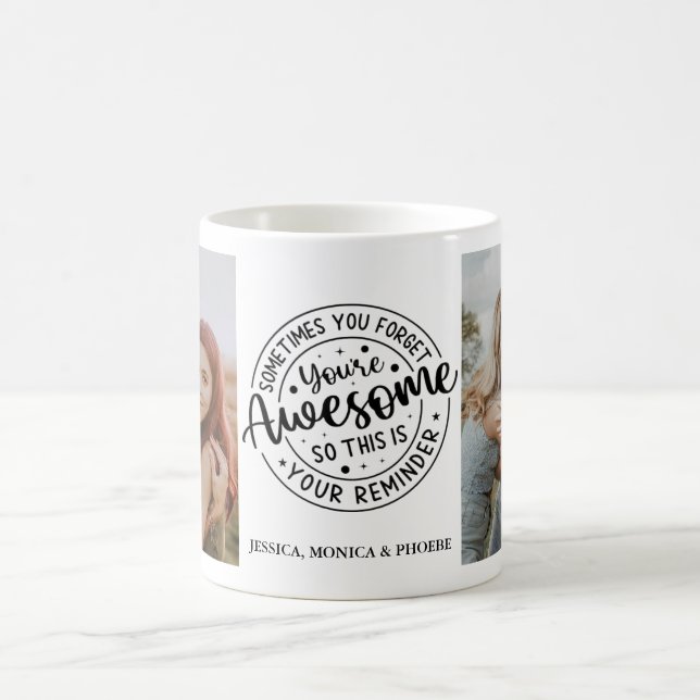 Tasse photo papillon "Restez Magique" (Centre)