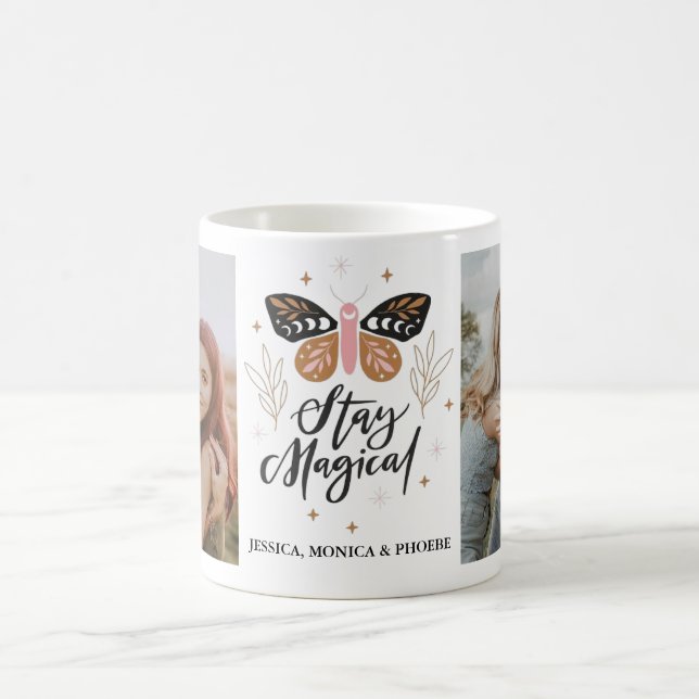 Tasse photo papillon "Restez Magique" (Centre)