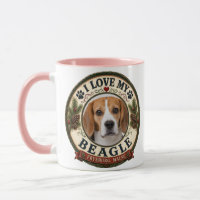 Tasse Photo Personnalisée Chien 'J'aime mon Beagle
