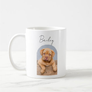 Tasse photo personnalisée de chiot avec nom person