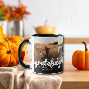 Tasse Photo Personnalisée Grateful For My Family