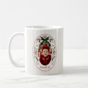 Tasse Photo pour la Première Noël de Bébé de Maman