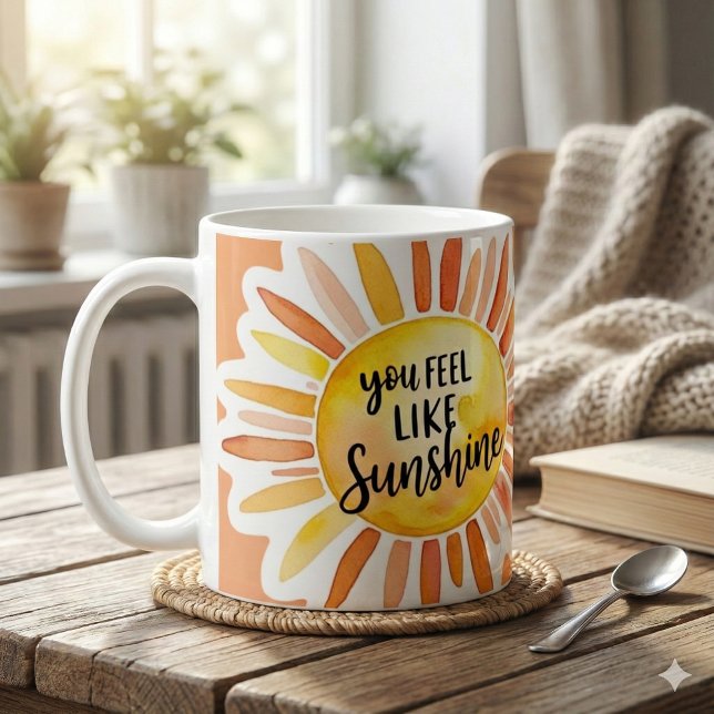Tasse Photo "Vous êtes comme un rayon de soleil" (Empower someone special with this, "You feel like sunshine" photo mug! )