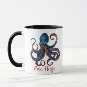 Tasse Pieuvre Câlins Gratuits - Mug Café Personnal