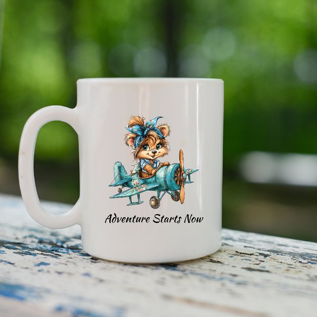 Tasse Pilote Rétro Chien (Créateur téléchargé)