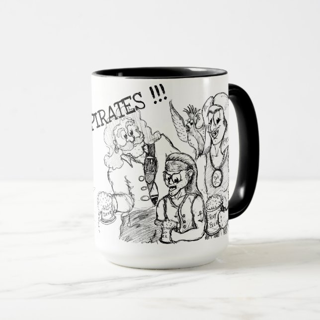 Tasse PIRATES originale HISTOIRES D'UN ELF SUÉDOIS (Devant droit)