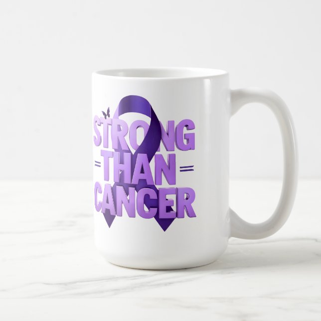 Tasse Plus Fort que le Cancer | Café de sensibilis (Droite)